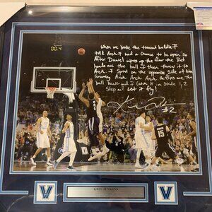 Kris Jenkins Autograph Signed Villanova 2016 Champs Written Story Framed JSA